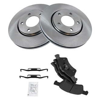 TRQ® - Front Disc Brake Kit with Semi-Metallic Pads