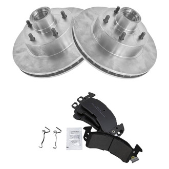 TRQ® - Front Disc Brake Kit with Semi-Metallic Pads