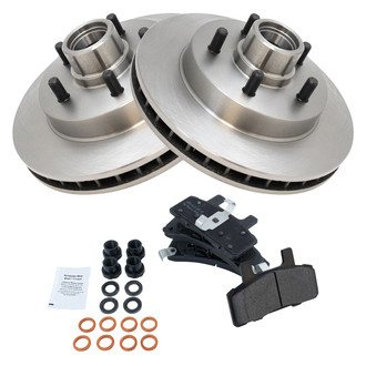 TRQ® - Front Disc Brake Kit with Semi-Metallic Pads