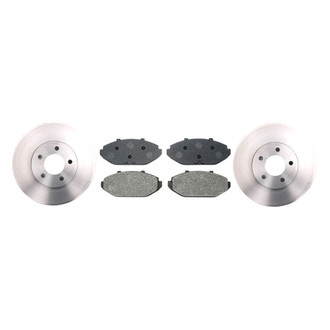 TRQ® - Front Disc Brake Kit with Semi-Metallic Pads