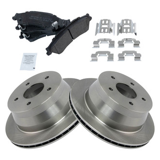 TRQ® - Rear Disc Brake Kit with Semi-Metallic Pads