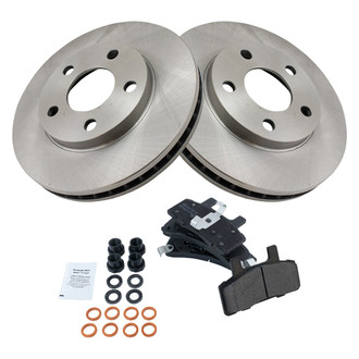 TRQ® - Front Disc Brake Kit with Semi-Metallic Pads