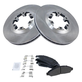 TRQ® - Disc Brake Kit with Semi-Metallic Pads