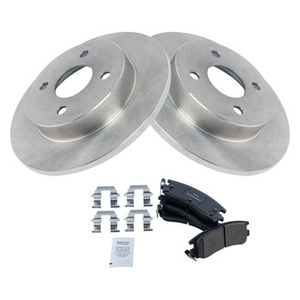 TRQ® - Rear Disc Brake Kit with Semi-Metallic Pads