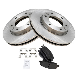 TRQ® - Front Disc Brake Kit with Semi-Metallic Pads