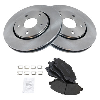 TRQ® - Disc Brake Kit with Semi-Metallic Pads