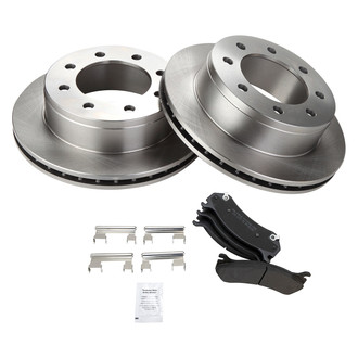 TRQ® - Rear Disc Brake Kit with Semi-Metallic Pads