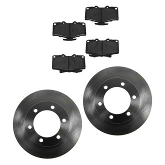TRQ® - Front Disc Brake Kit with Semi-Metallic Pads