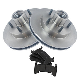 TRQ® - Front Disc Brake Kit with Semi-Metallic Pads