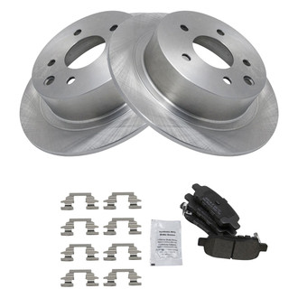TRQ® - Rear Disc Brake Kit with Semi-Metallic Pads