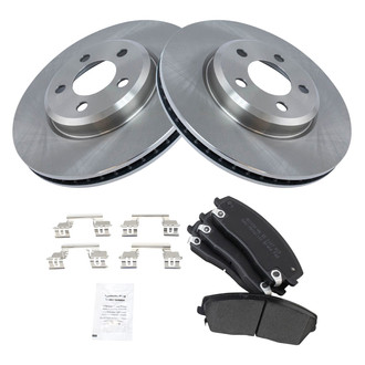 TRQ® - Front Disc Brake Kit with Semi-Metallic Pads