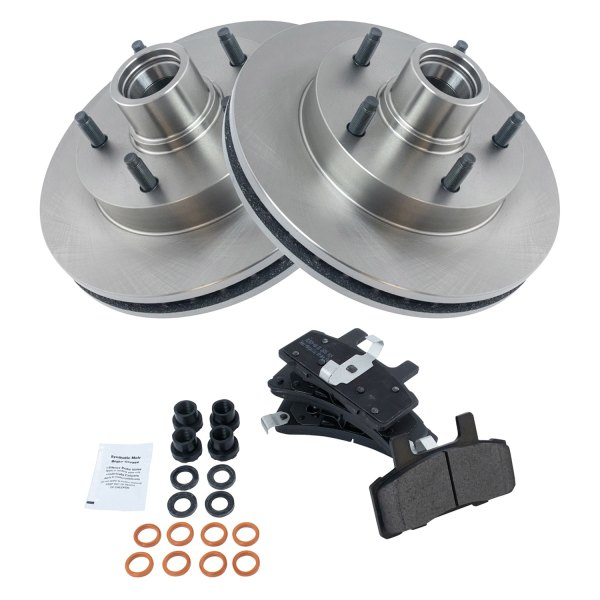 TRQ® - Front Disc Brake Kit with Semi-Metallic Pads