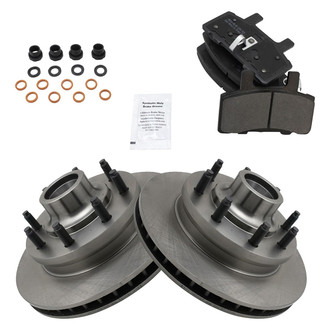 TRQ® - Front Disc Brake Kit with Semi-Metallic Pads