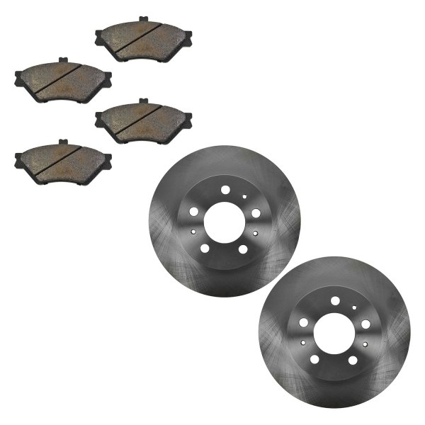 TRQ® - Front Disc Brake Kit with Semi-Metallic Pads