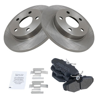 TRQ® - Rear Disc Brake Kit with Semi-Metallic Pads