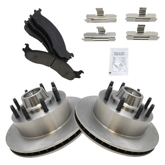 TRQ® - Front Disc Brake Kit with Semi-Metallic Pads