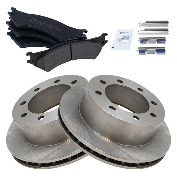 TRQ® - Rear Disc Brake Kit with Semi-Metallic Pads