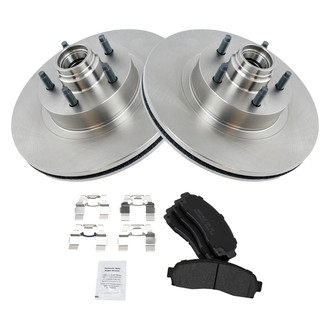TRQ® - Front Disc Brake Kit with Semi-Metallic Pads