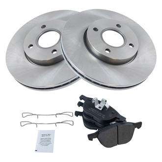 TRQ® - Front Disc Brake Kit with Semi-Metallic Pads