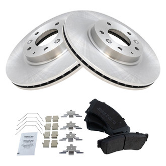 TRQ® - Front Disc Brake Kit with Semi-Metallic Pads