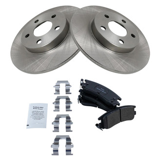 TRQ® - Rear Disc Brake Kit with Semi-Metallic Pads