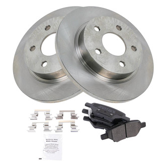 TRQ® - Rear Disc Brake Kit with Semi-Metallic Pads