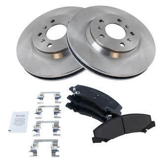TRQ® - Front Disc Brake Kit with Semi-Metallic Pads