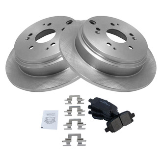TRQ® - Disc Brake Kit with Semi-Metallic Pads