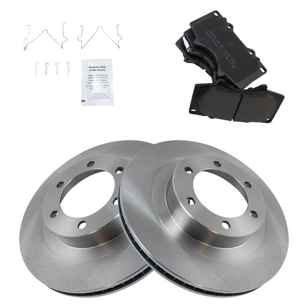 TRQ® - Front Disc Brake Kit with Semi-Metallic Pads