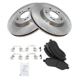 TRQ® - Front Disc Brake Kit with Semi-Metallic Pads