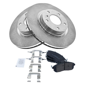 TRQ® - Front Disc Brake Kit with Semi-Metallic Pads