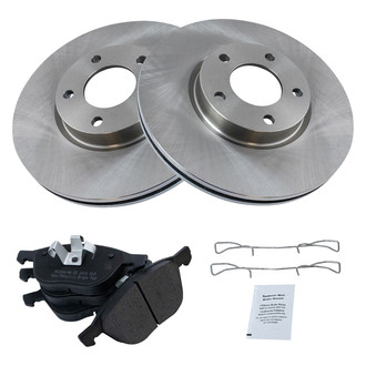 TRQ® - Front Disc Brake Kit with Semi-Metallic Pads