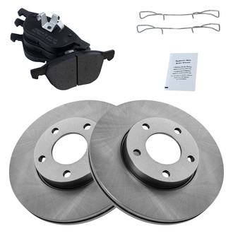 TRQ® - Front Disc Brake Kit with Semi-Metallic Pads
