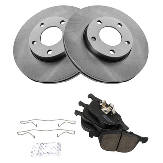 TRQ® - Front Disc Brake Kit with Semi-Metallic Pads