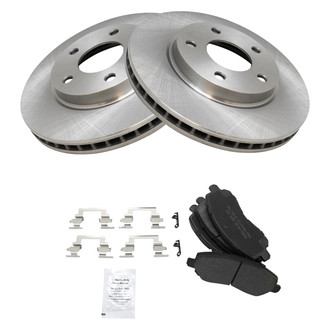 TRQ® - Front Disc Brake Kit with Semi-Metallic Pads