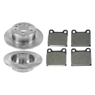 TRQ® - Rear Disc Brake Kit with Semi-Metallic Pads