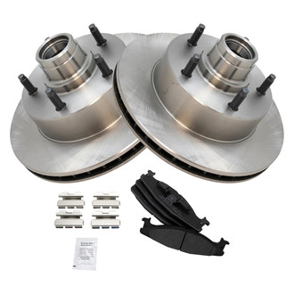 TRQ® - Front Disc Brake Kit with Semi-Metallic Pads