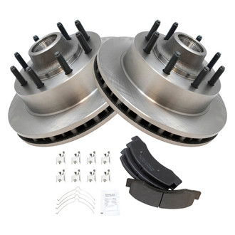 TRQ® - Front Disc Brake Kit with Semi-Metallic Pads