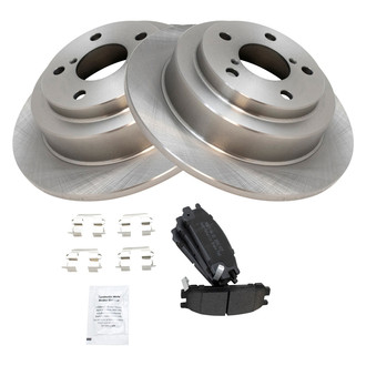 TRQ® - Rear Disc Brake Kit with Semi-Metallic Pads