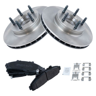 TRQ® - Front Disc Brake Kit with Semi-Metallic Pads