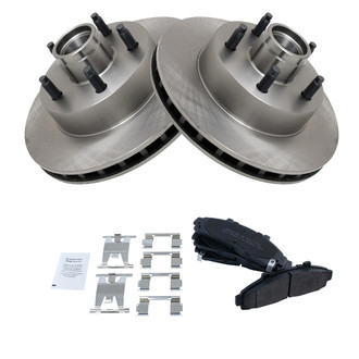 TRQ® - Front Disc Brake Kit with Semi-Metallic Pads