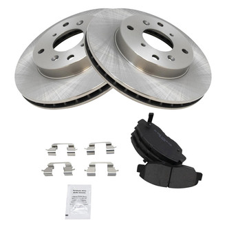 TRQ® - Front Disc Brake Kit with Semi-Metallic Pads