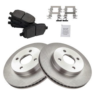 TRQ® - Disc Brake Kit with Semi-Metallic Pads