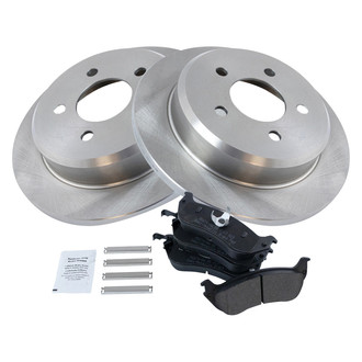 TRQ® - Rear Disc Brake Kit with Semi-Metallic Pads