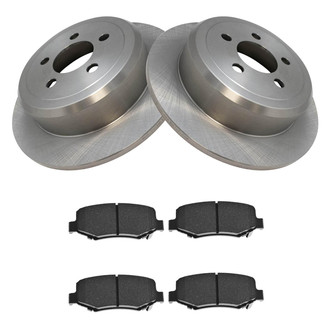 TRQ® - Rear Disc Brake Kit with Semi-Metallic Pads
