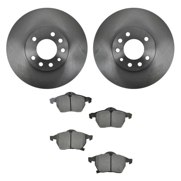 TRQ® - Front Disc Brake Kit with Semi-Metallic Pads