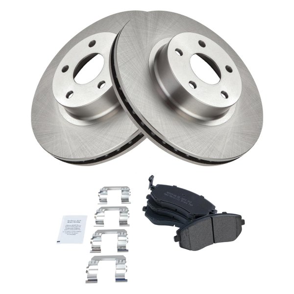 TRQ® - Front Disc Brake Kit with Semi-Metallic Pads