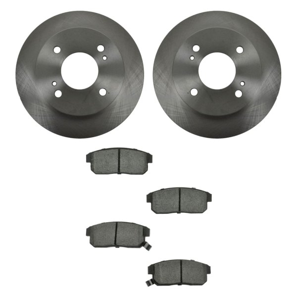 TRQ® - Rear Disc Brake Kit with Semi-Metallic Pads