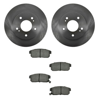 TRQ® - Rear Disc Brake Kit with Semi-Metallic Pads