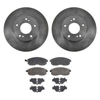TRQ® - Front Disc Brake Kit with Semi-Metallic Pads
